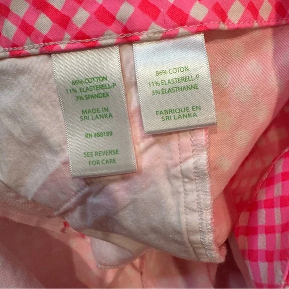 Lilly Pulitzer High Waist Pink and White Shorts - Picture 8 of 9
